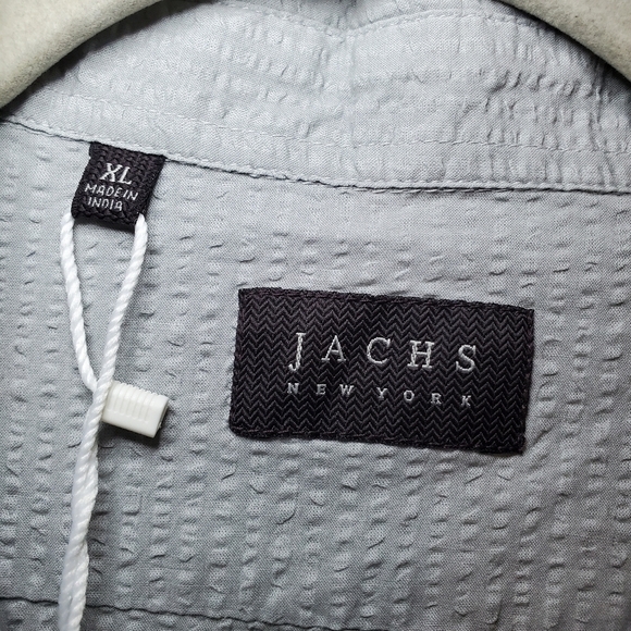 JACHS Shirt Men's Size X-Large Short Sleeve Gray NWT Cotton - Picture 8 of 8